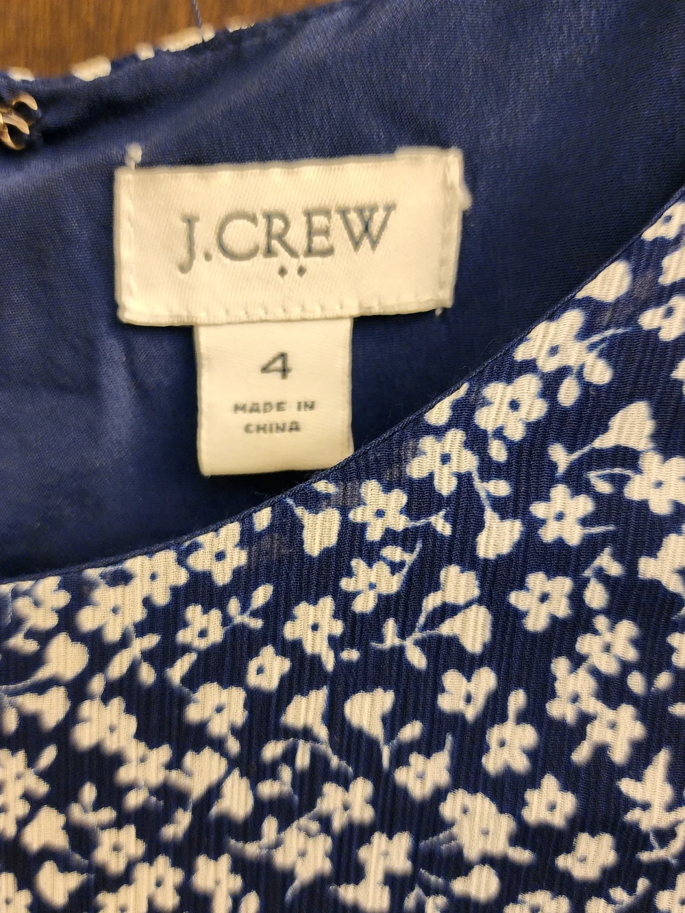 J.Crew Tiered Ruffle Maxi Dress in Navy & White Ditsy Floral Size 4